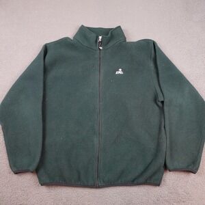 Vintage EMS Fleece Jacket Mens Large Green Full Zip Made USA Outdoor Hiking 90s